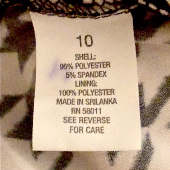 Roz & Ali Black & White Houndstooth Dress Sz 10 - Picture 8 of 8